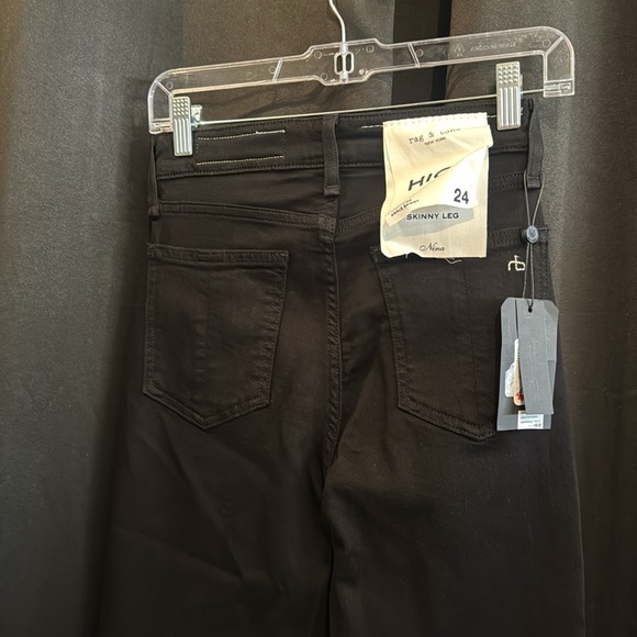 Rag & Bone The Nina Black Denim Jeans size 24 - Picture 6 of 7